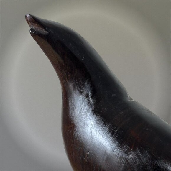 Mid-Century Sonoran Desert Ironwood Seal Sculpture (Olneya tesota), Hand-Carved - Picture 4 of 9